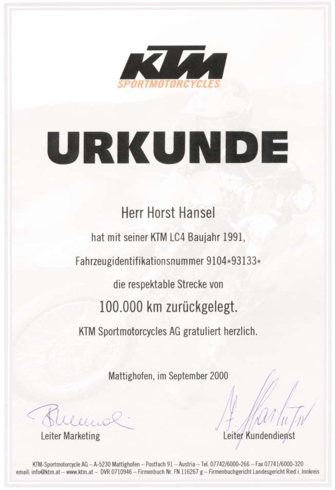 Die Urkunde: Jetzt ist es offiziell! Die Urkunde: Jetzt ist es offiziell!